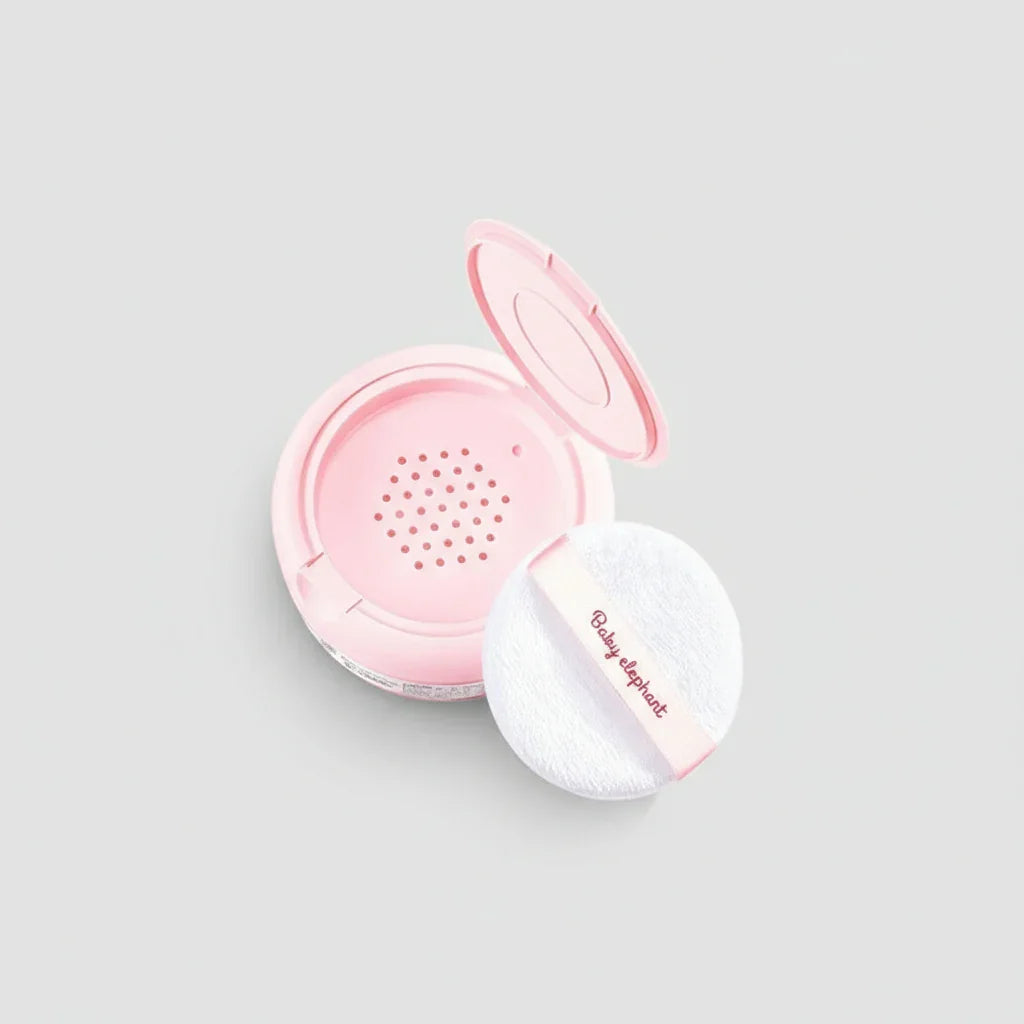 Baby eliphent with power white background