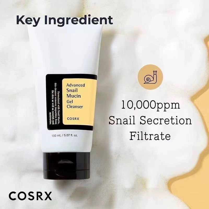 Advanced Snail Mucin Gel Cleanser Daily Deep Cleansing Gel for Dry Sensitive Skin Korean Skin Care