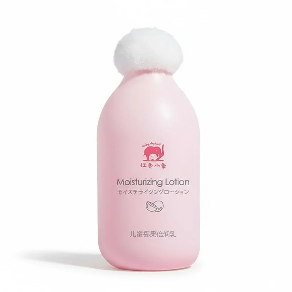 Baby Elephent moisturizing lotion with white background 