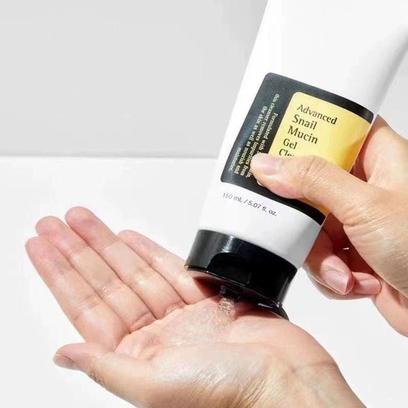 Advanced Snail Mucin Gel Cleanser Daily Deep Cleansing Gel for Dry Sensitive Skin Korean Skin Care